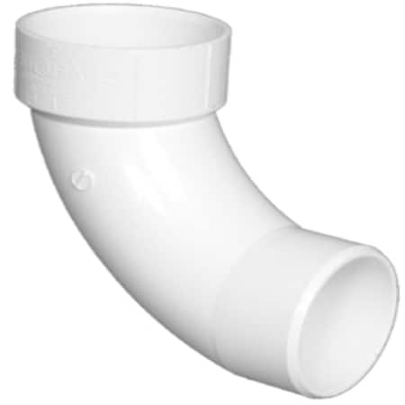 Keeney Mfg Charlotte Pipe Schedule 40 1-1/2 in. Spigot X 1-1/2 in. D Hub PVC 90 Degree Elbow 1 pk PVC 00309  0600